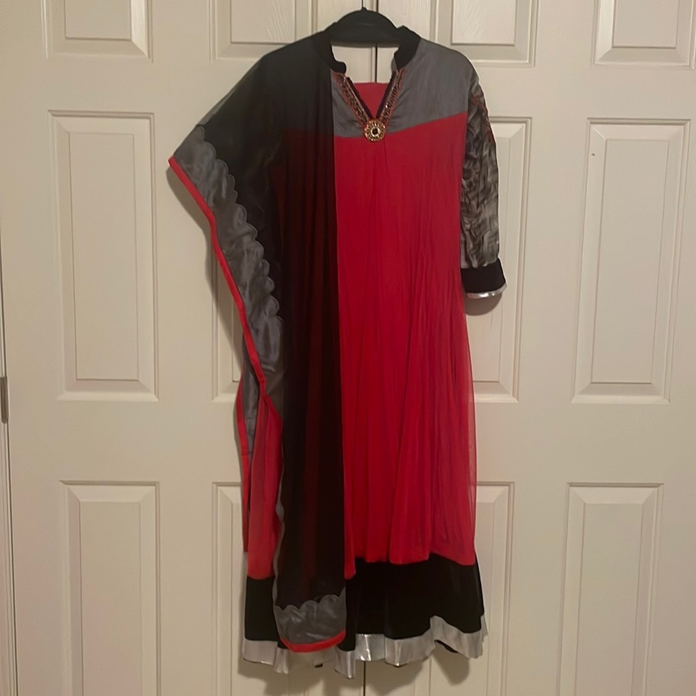 V- Neck Traditional Indian Gown